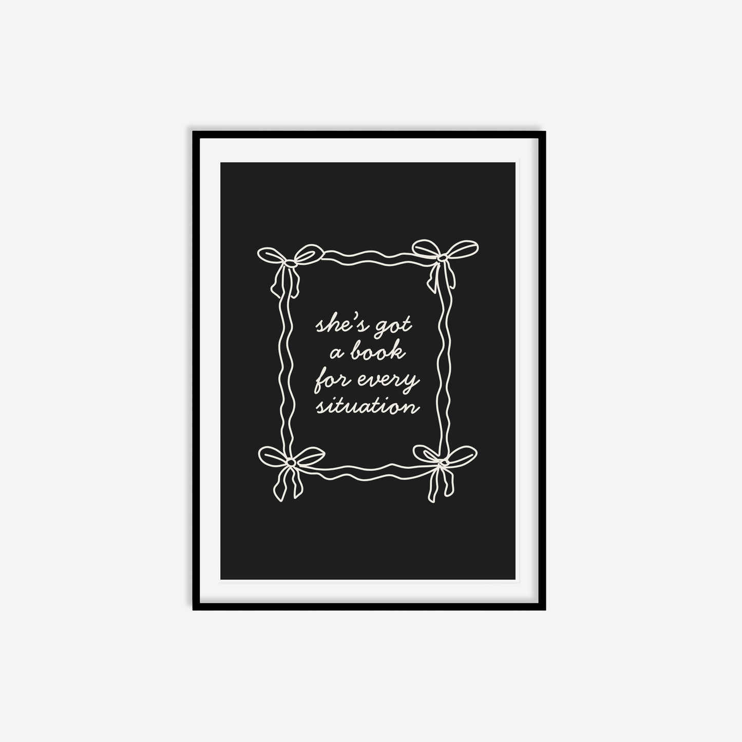 She's Got A Book For Every Situation Print