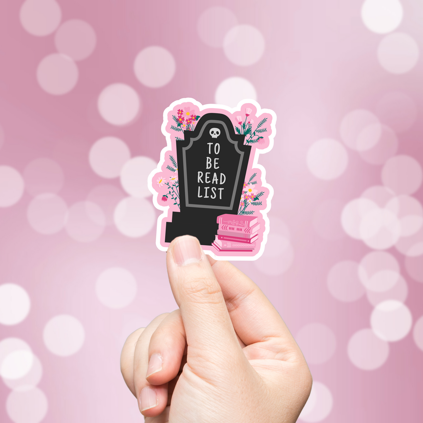 To Be Read List Gravestone Sticker