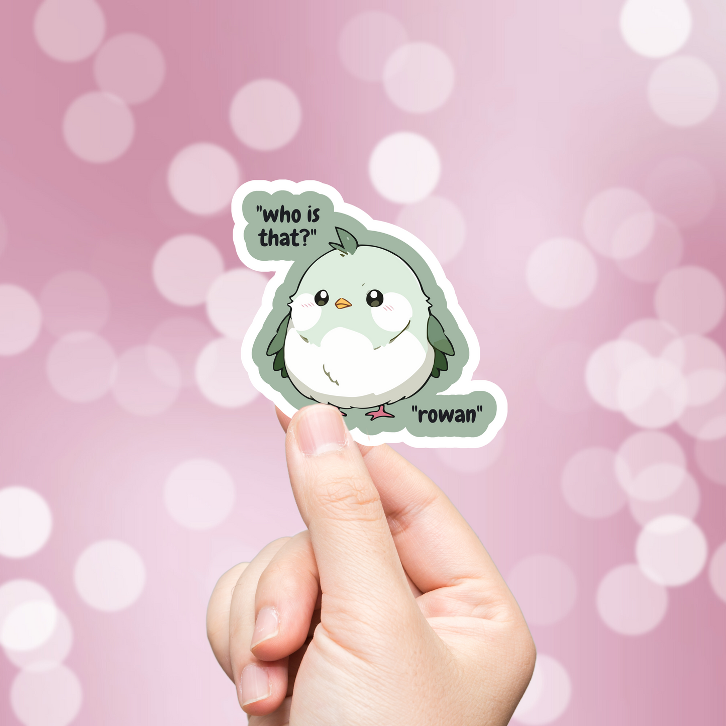 Cute Rowan Whitethorn Bird Sticker