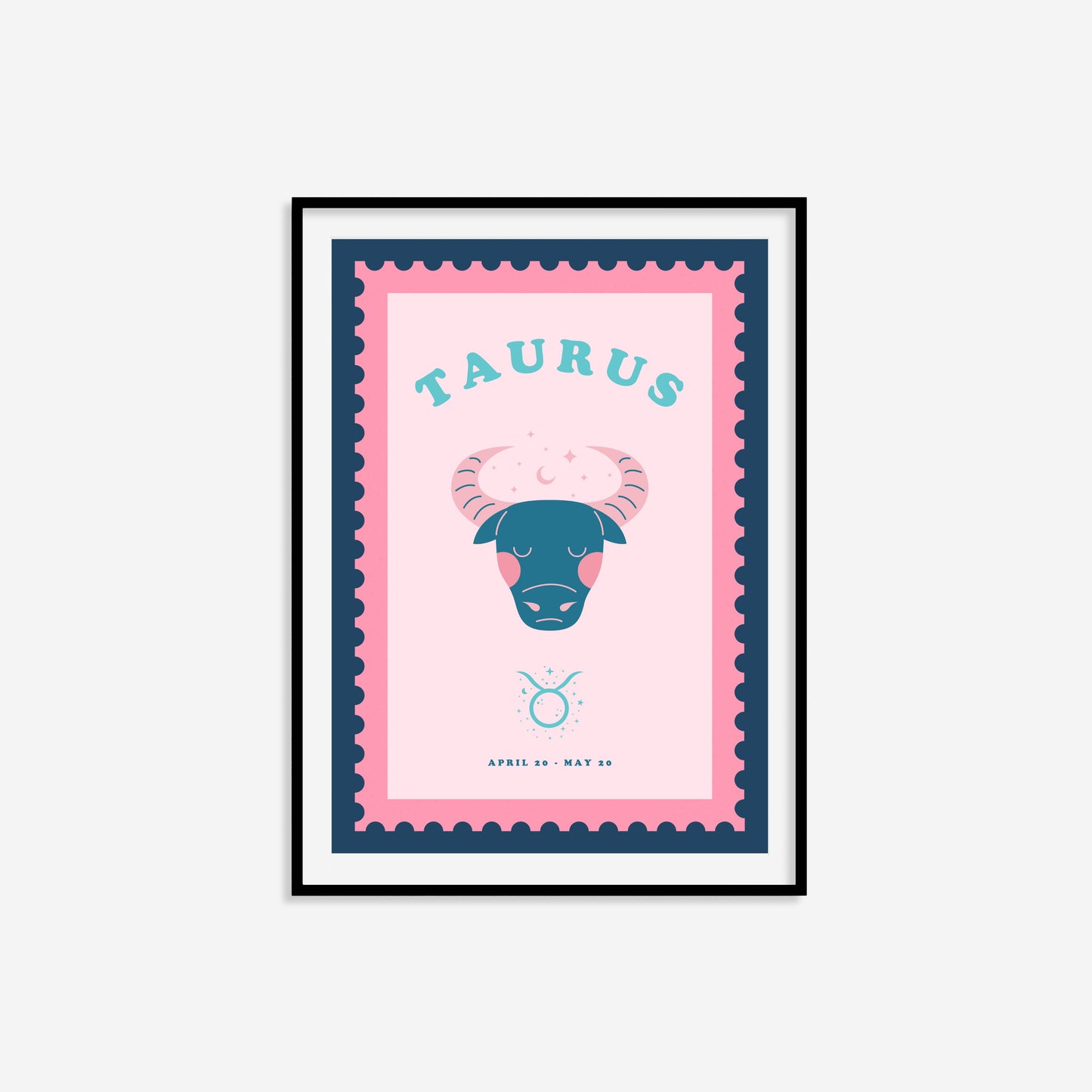 Cute Children's Taurus Zodiac Print