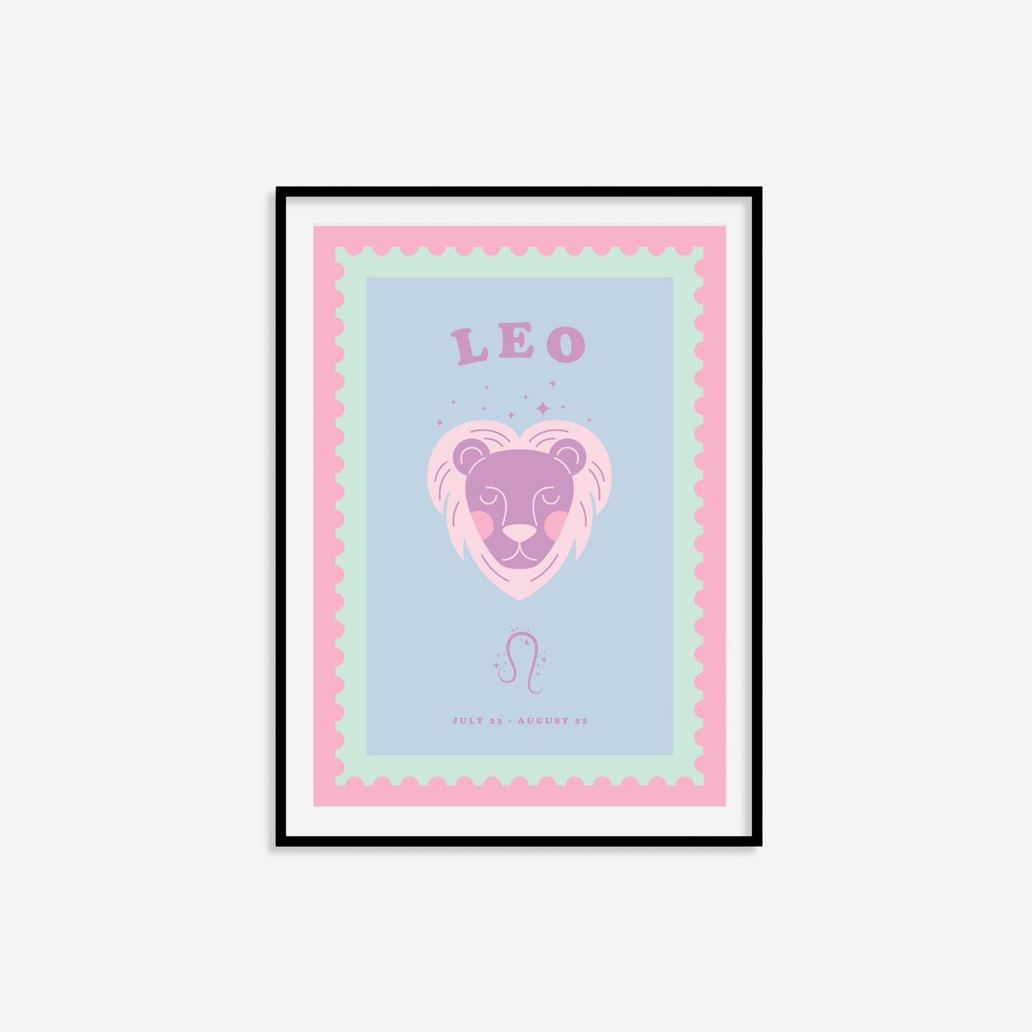 Cute Children's Leo Zodiac Print