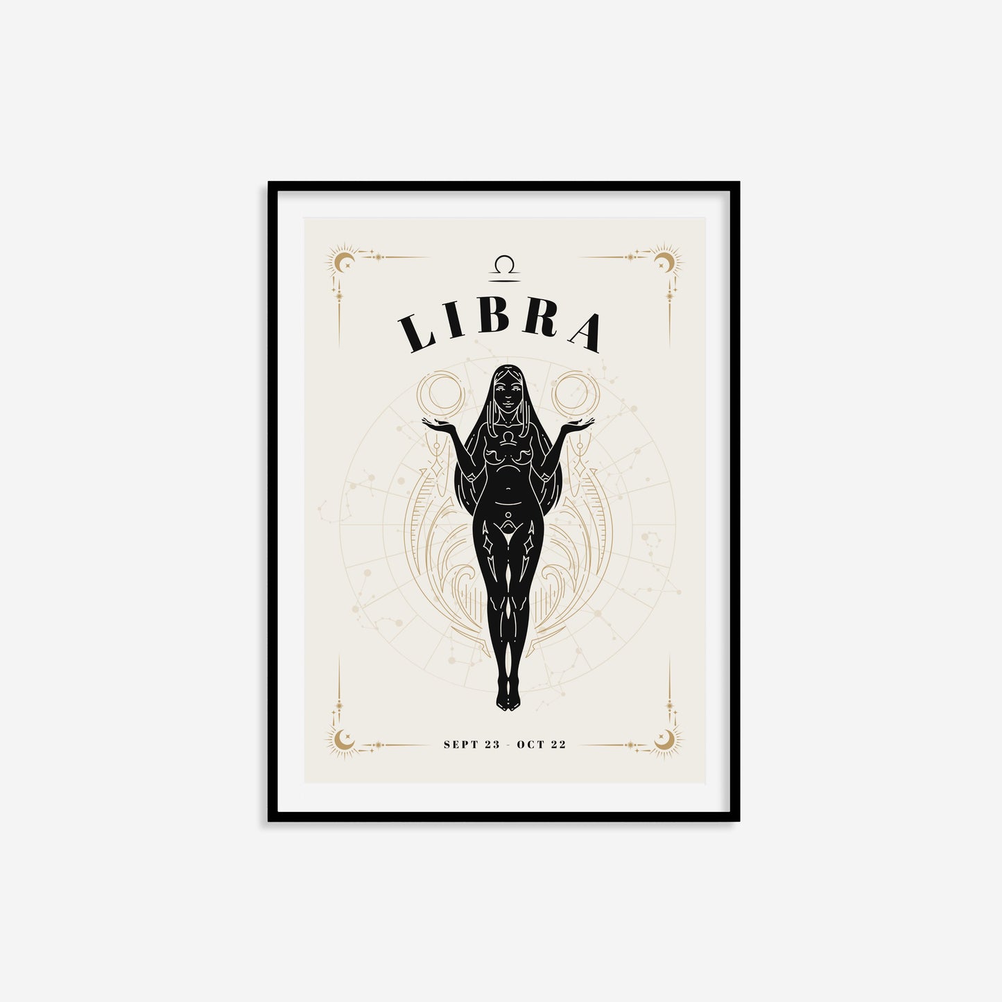 Celestial Woman Libra Zodiac Print