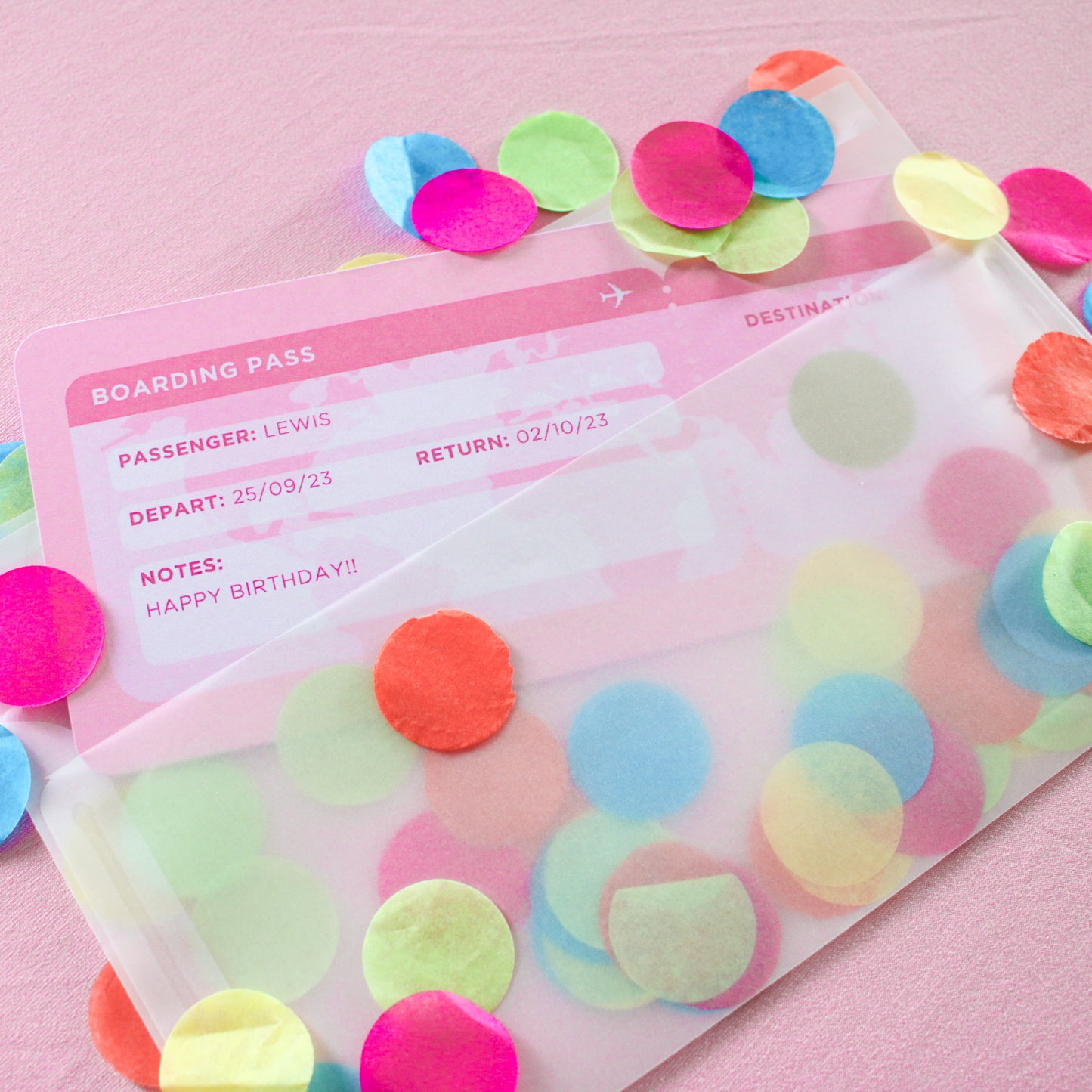 Personalised Holiday Boarding Pass Gift Voucher