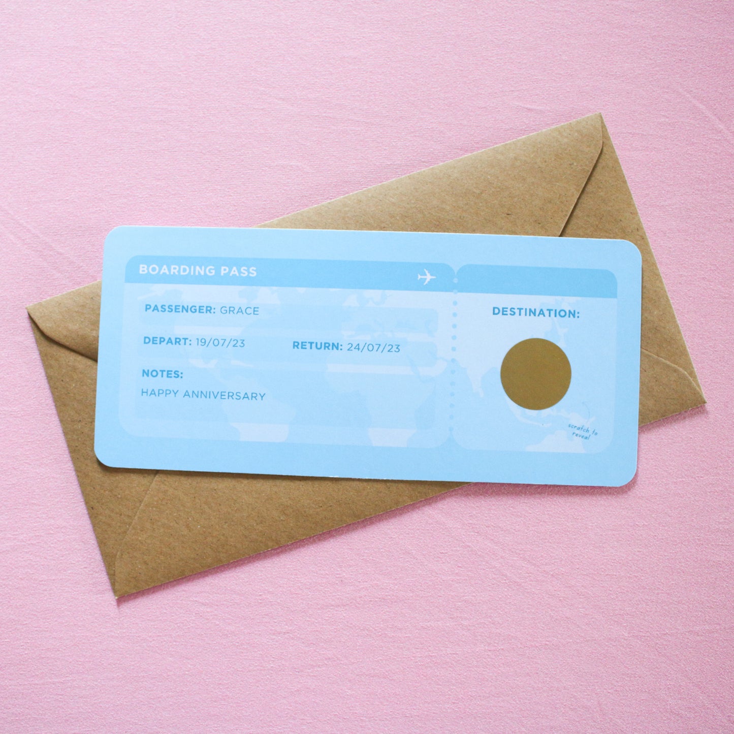 Personalised Holiday Boarding Pass Gift Voucher