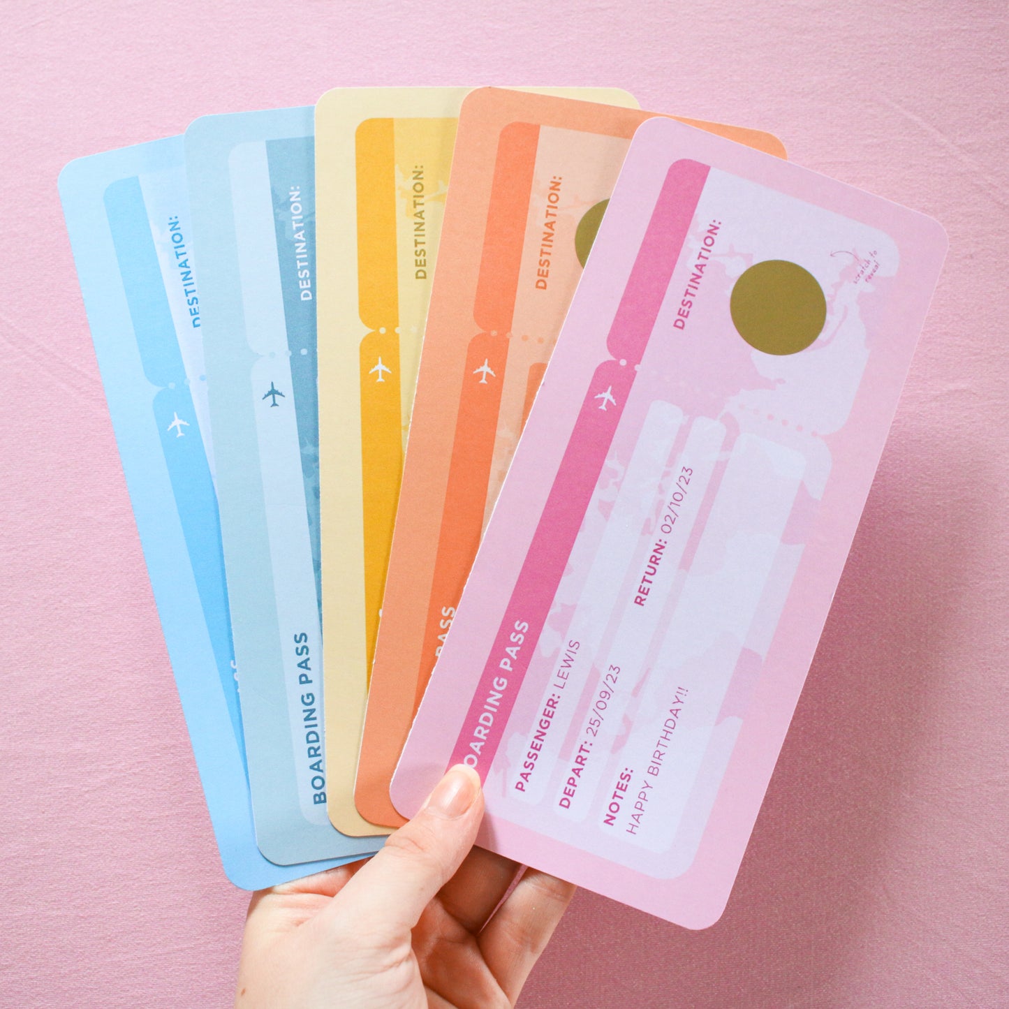 Personalised Holiday Boarding Pass Gift Voucher