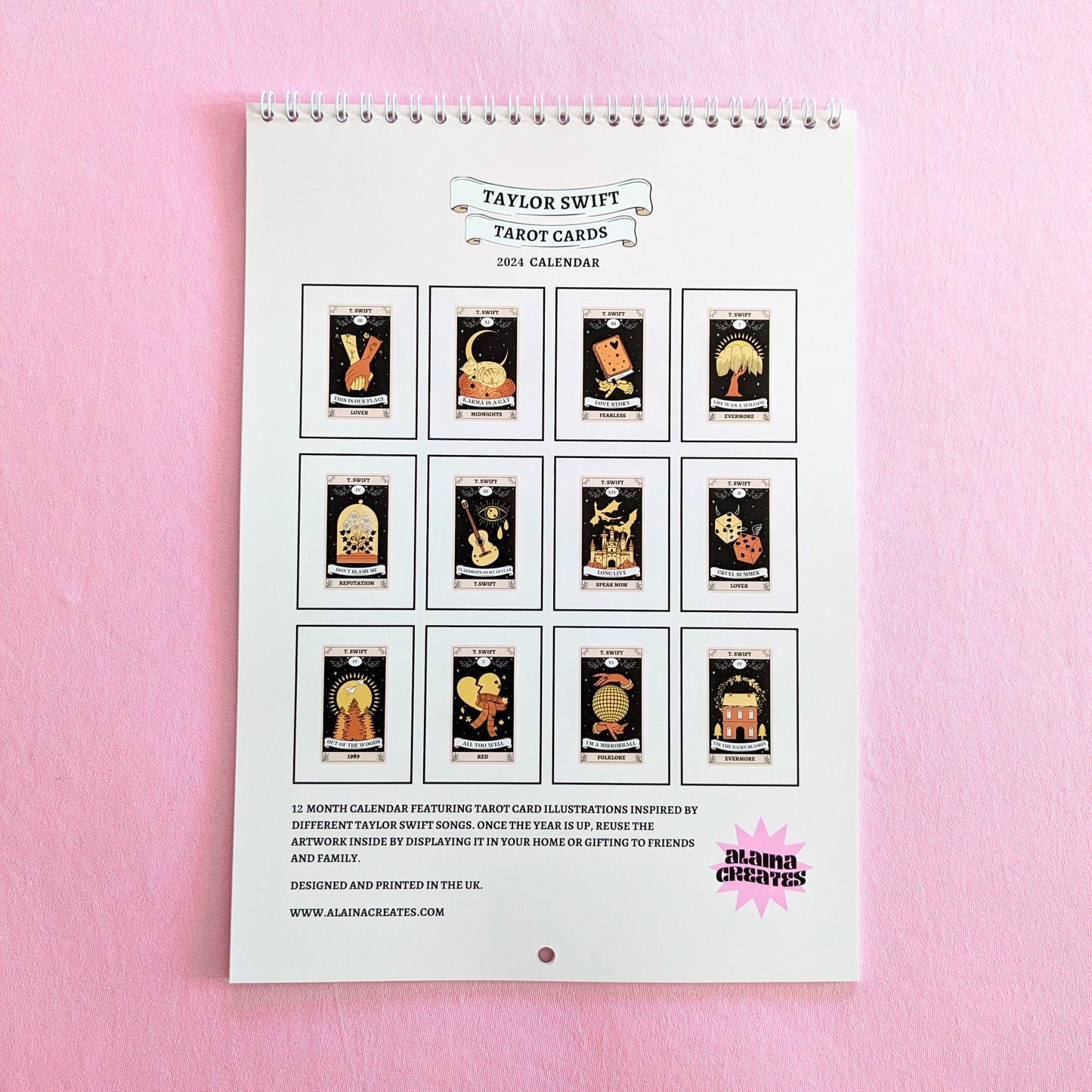 Taylor Swift Tarot Cards 2024 Calendar