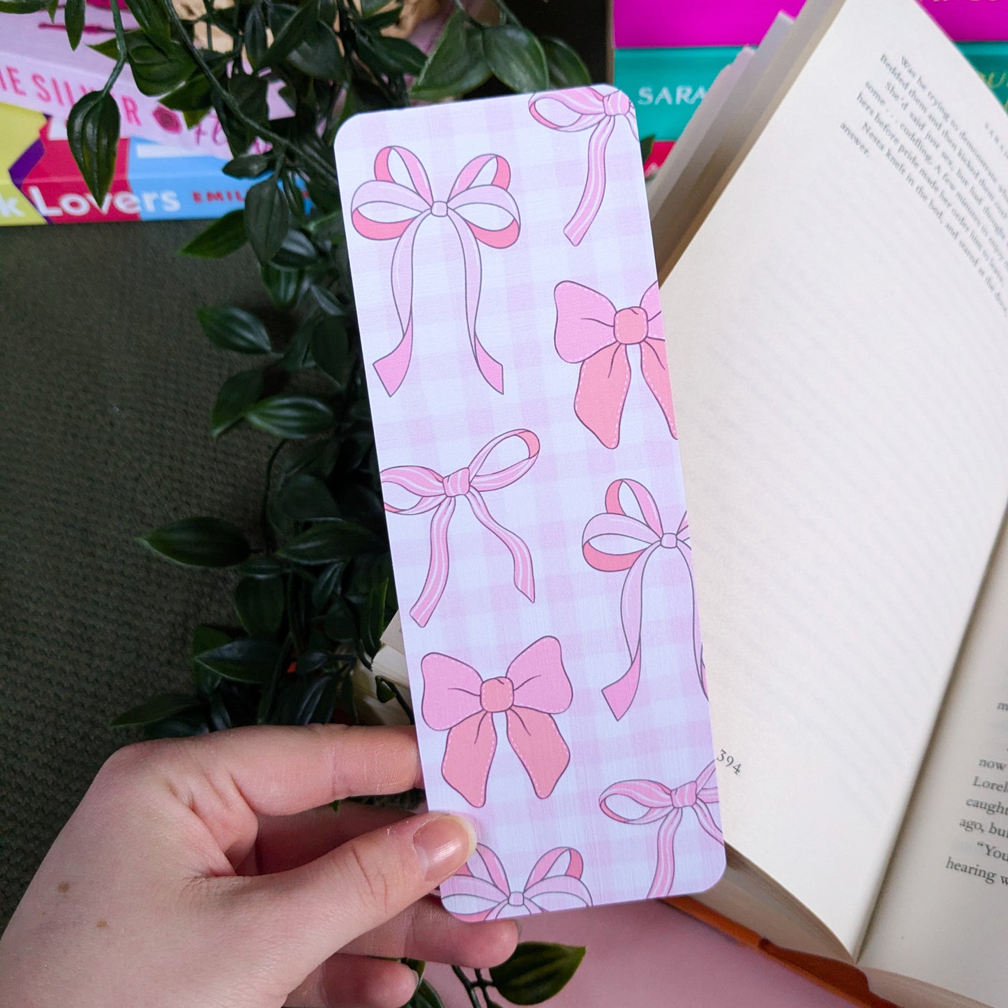 Coquette Bow Linen Bookmark