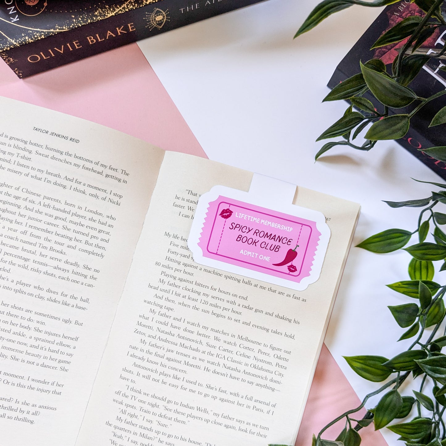 Spicy Romance Bookclub Magnetic Die-Cut Bookmark