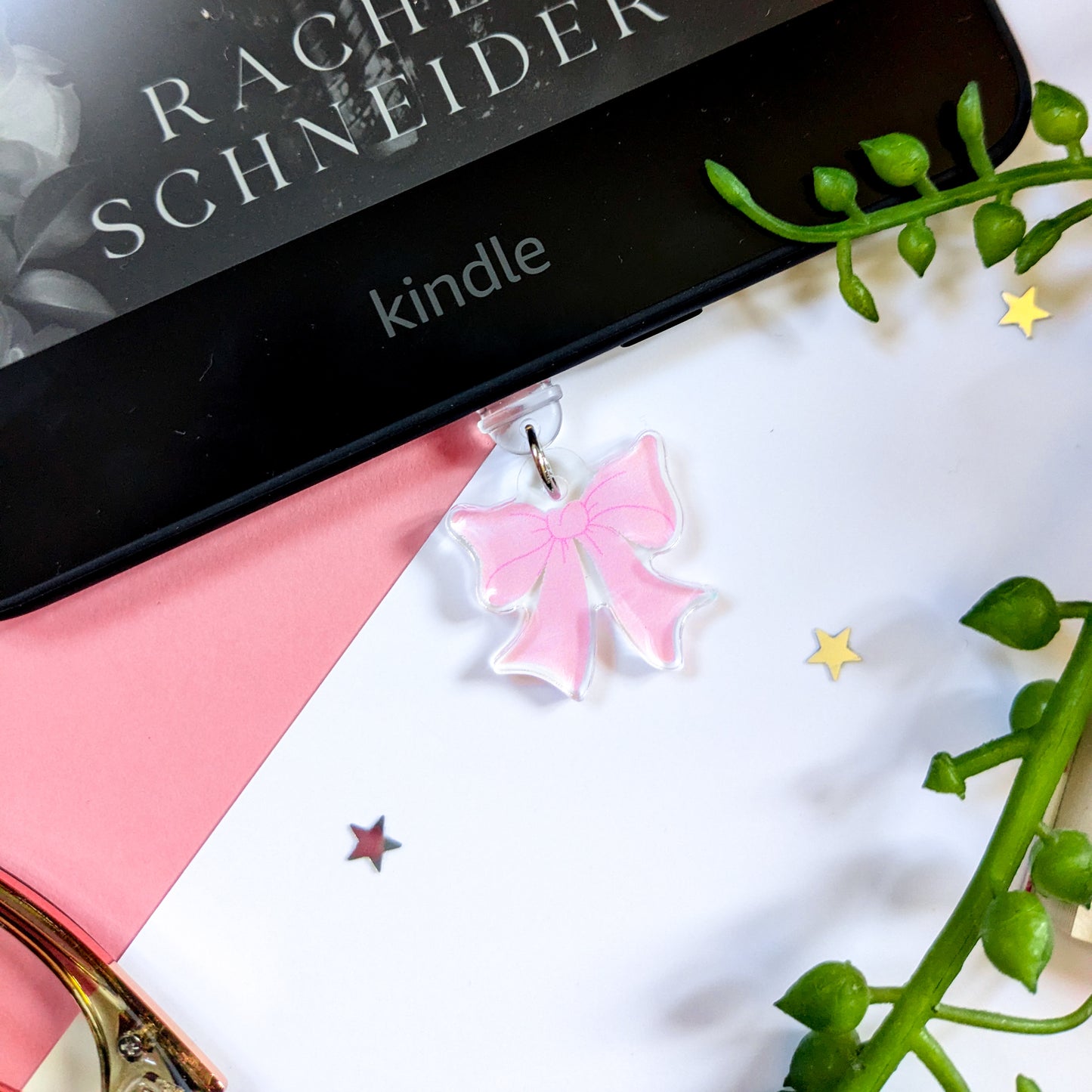 Pink Coquette Bow Kindle Charm