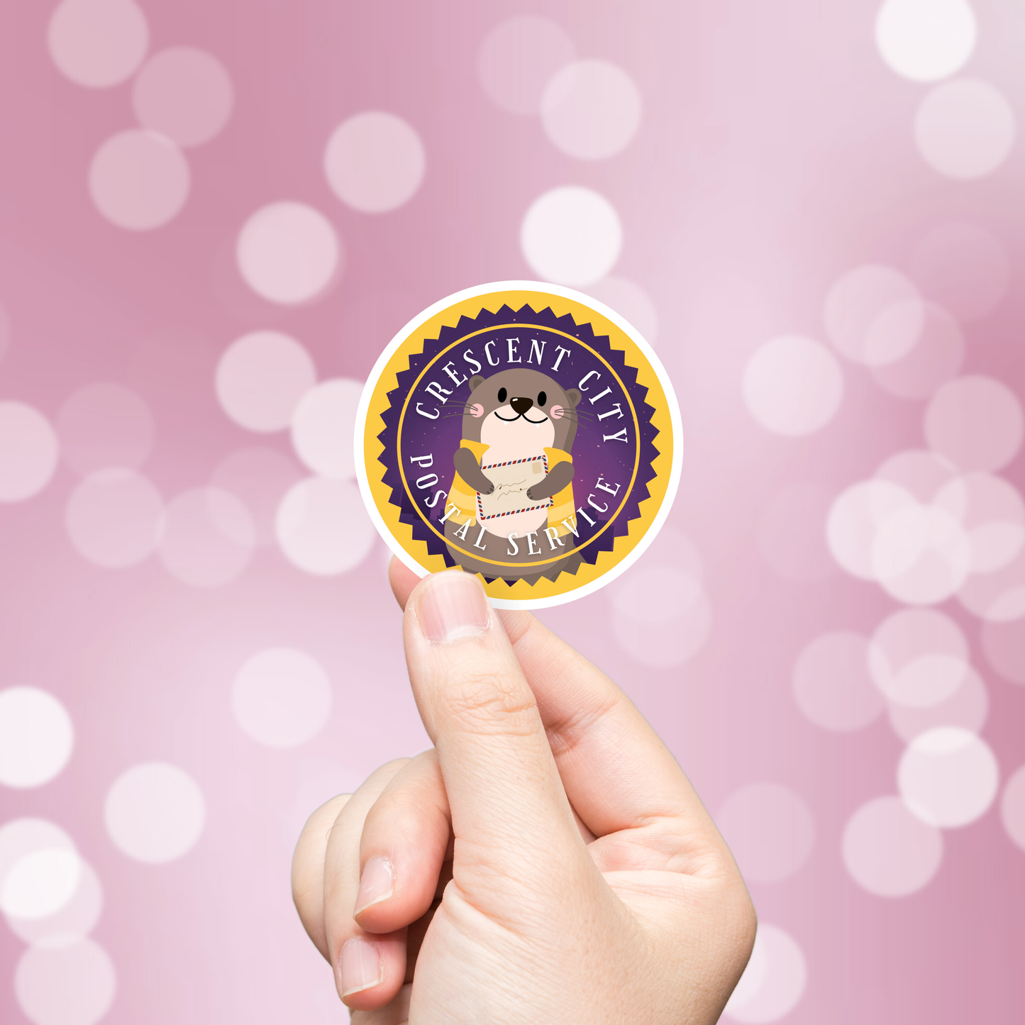 Crescent City Postal Service Round Sticker