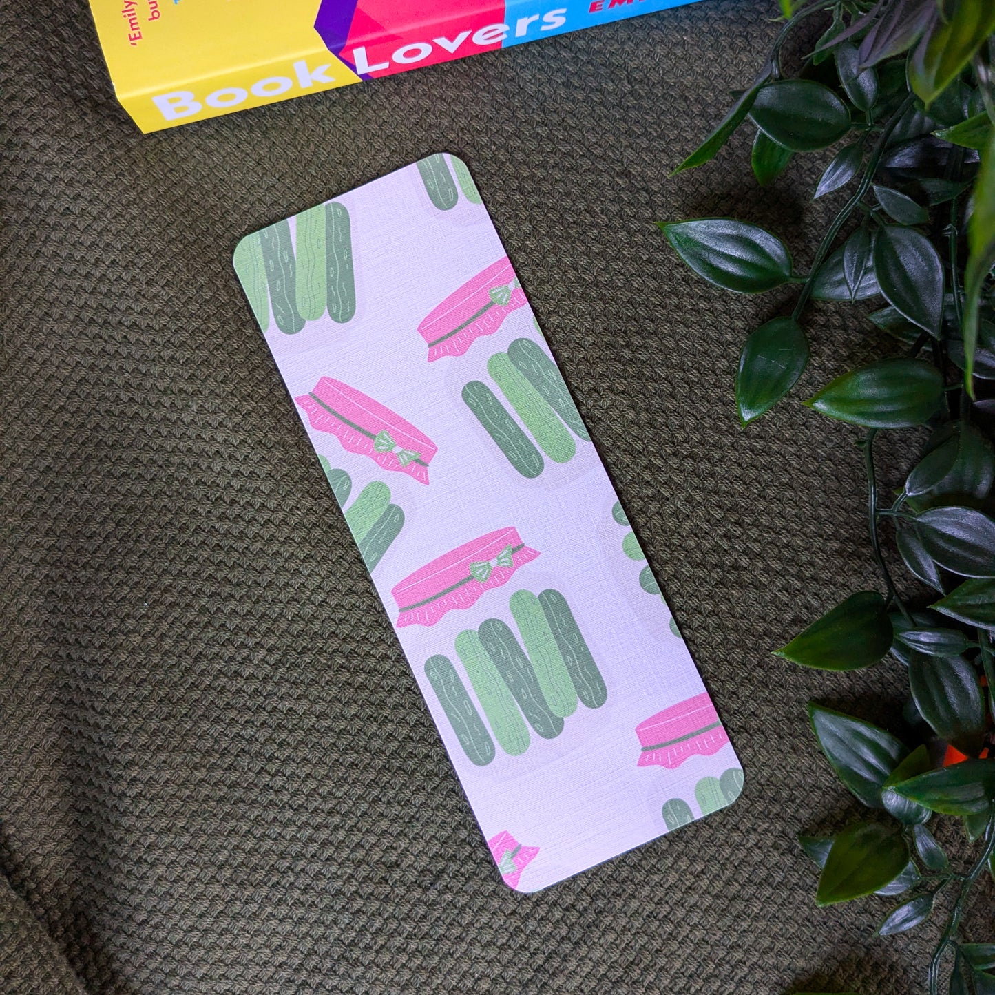 Jar Of Pickles Linen Bookmark