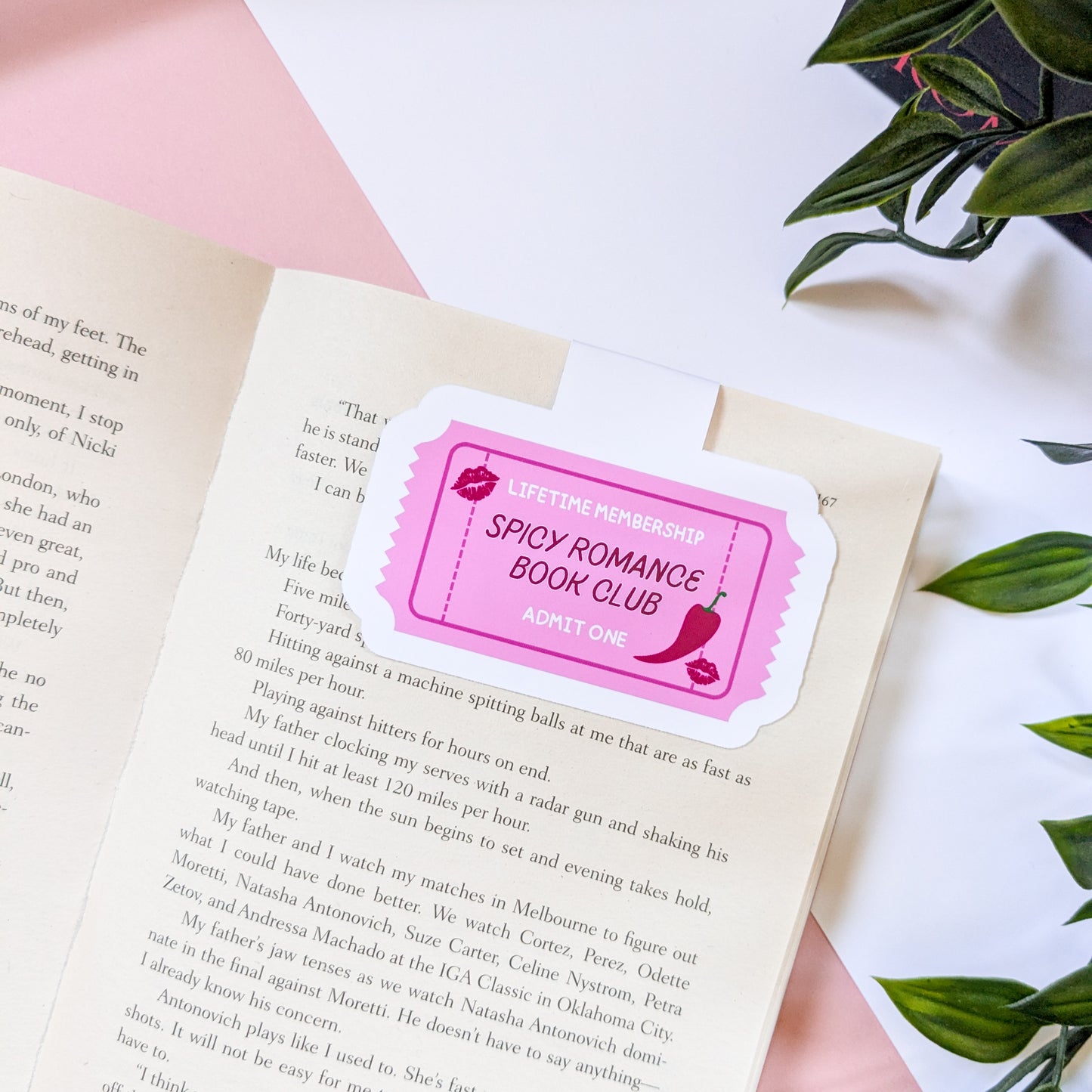 Spicy Romance Bookclub Magnetic Die-Cut Bookmark