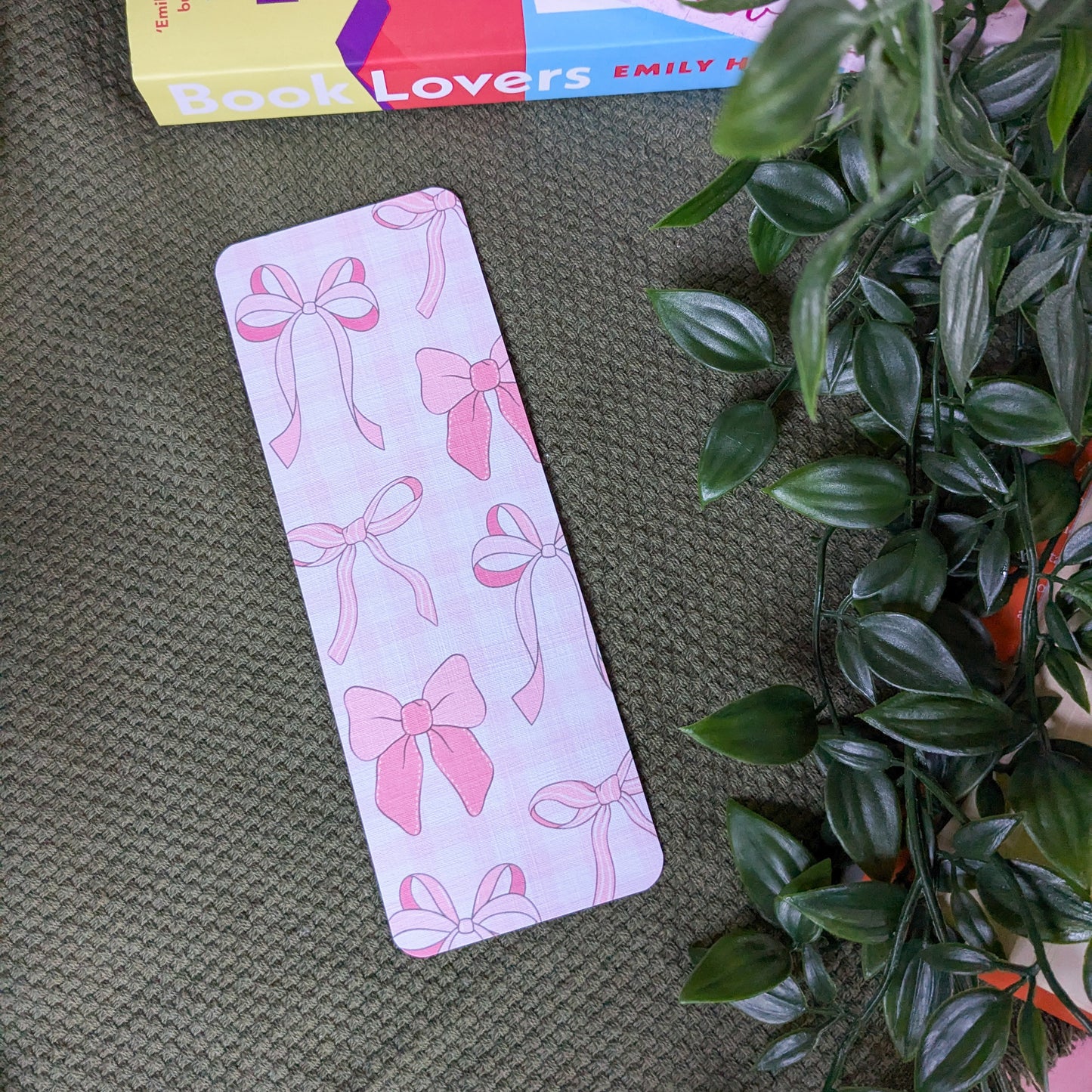 Coquette Bow Linen Bookmark