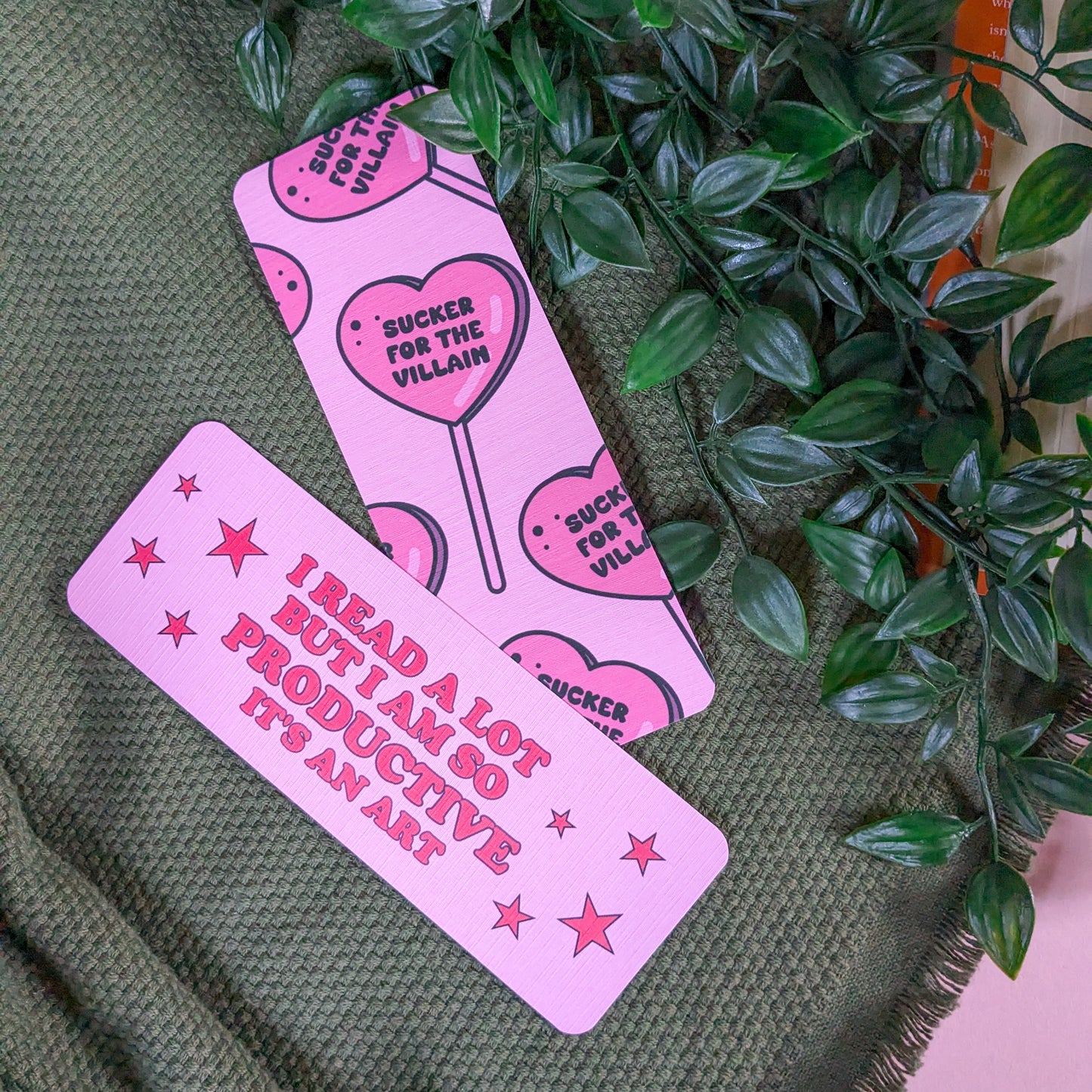 I Read A Lot But I Am So Productive Linen Bookmark