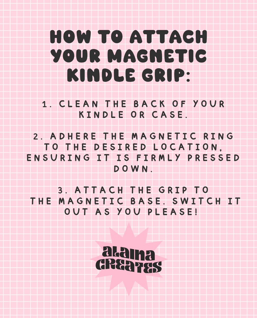 Cute Coquette Strawberries Magnetic Kindle/Phone Grip