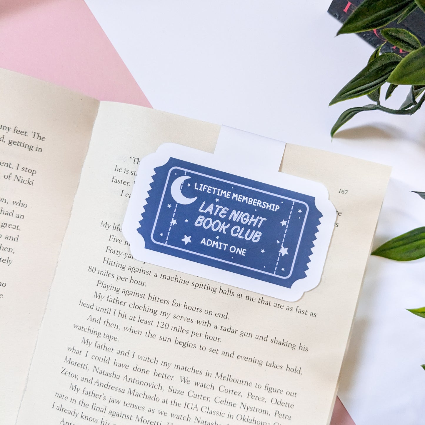 Late Night Bookclub Magnetic Die-Cut Bookmark