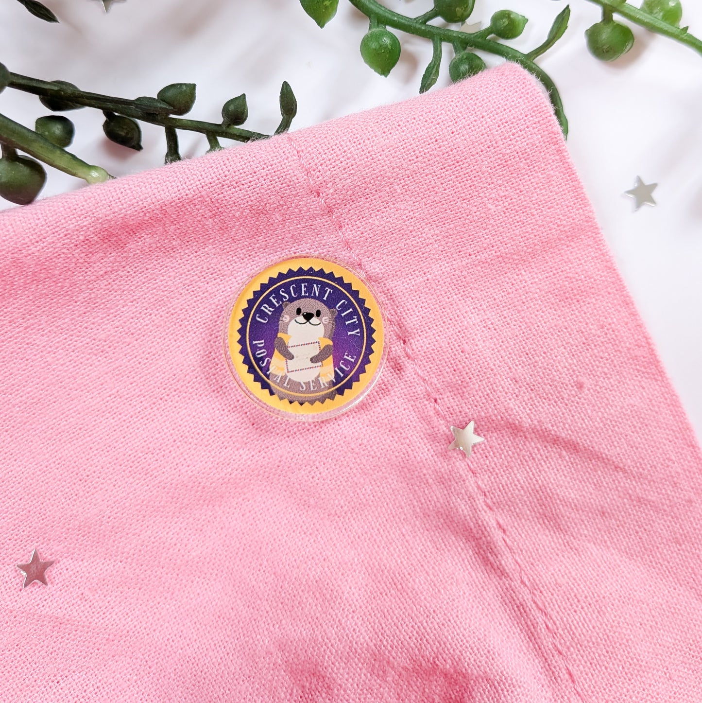 Crescent City Postal Service Acrylic Pin Badge