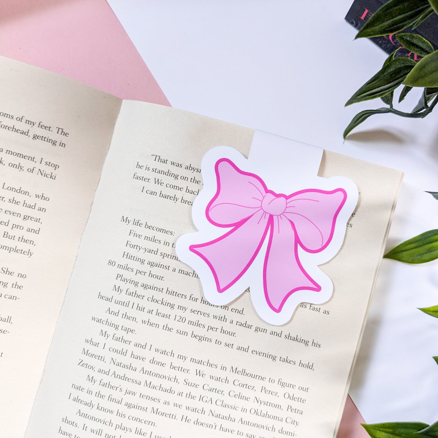 Coquette Bow Magnetic Die-Cut Bookmark