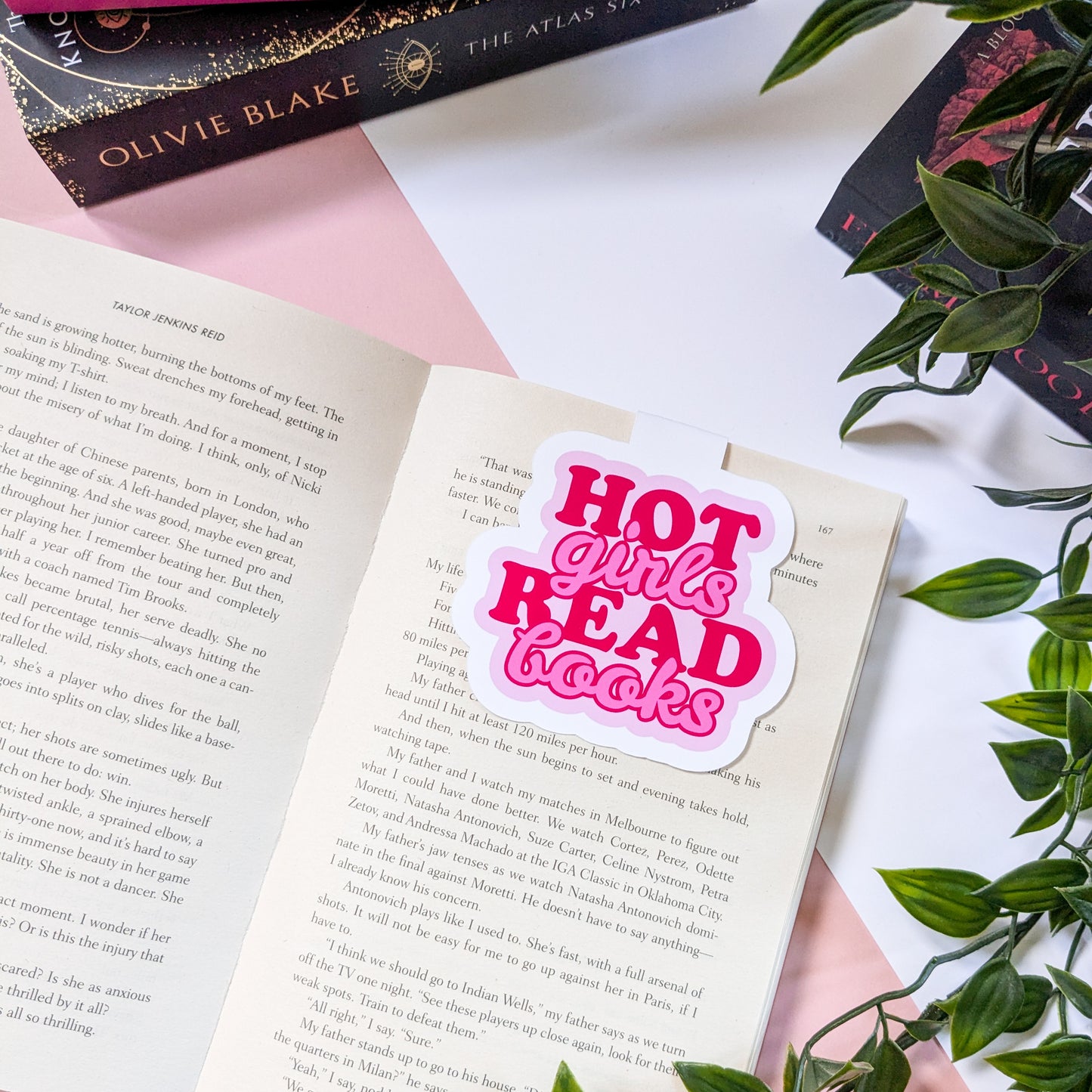 Hot Girls Read Magnetic Die-Cut Bookmark
