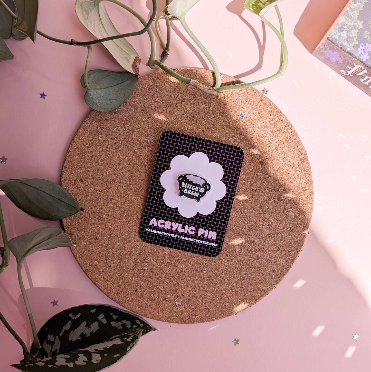 Witch's Brew Acrylic Pin Badge