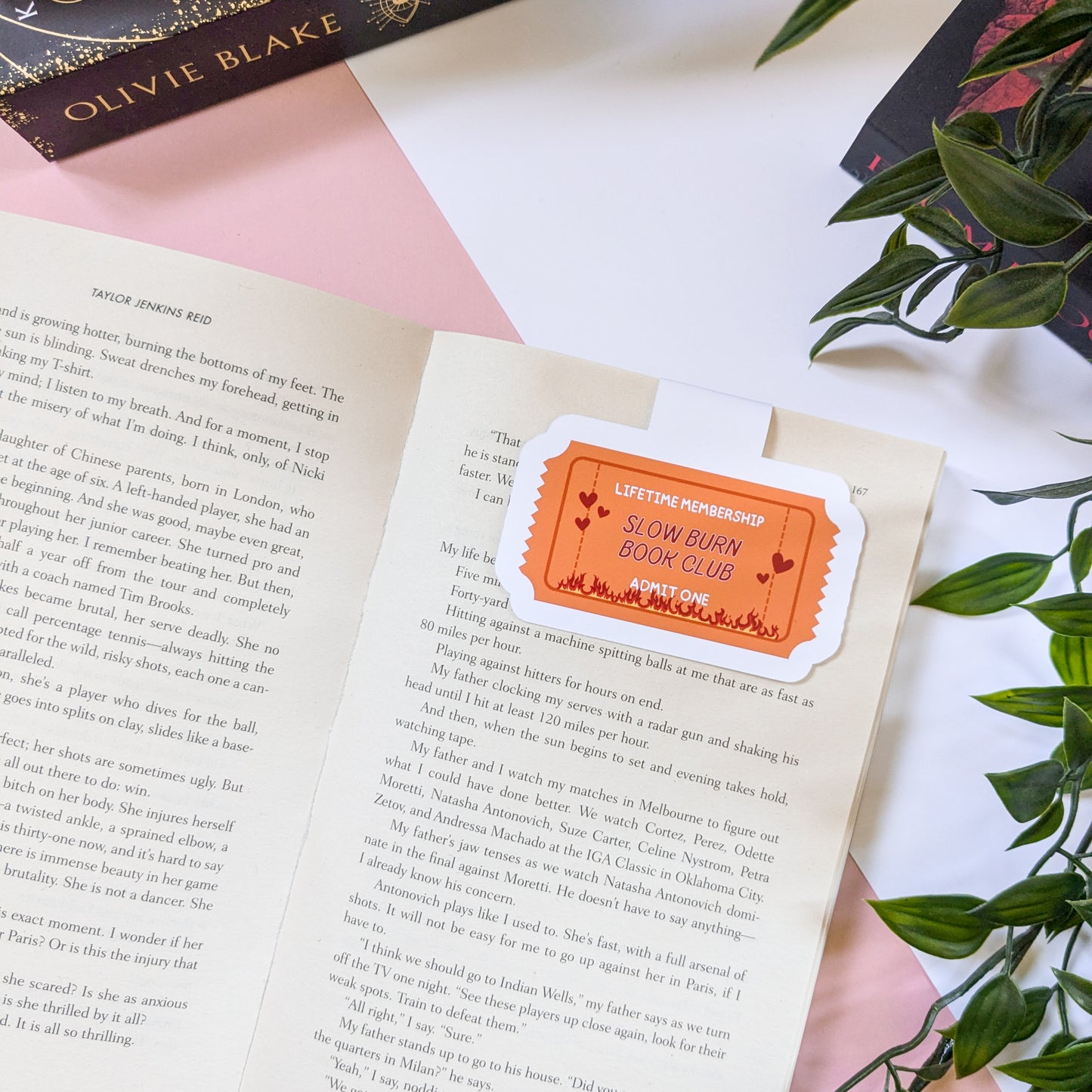 Slow Burn Bookclub Magnetic Die-Cut Bookmark