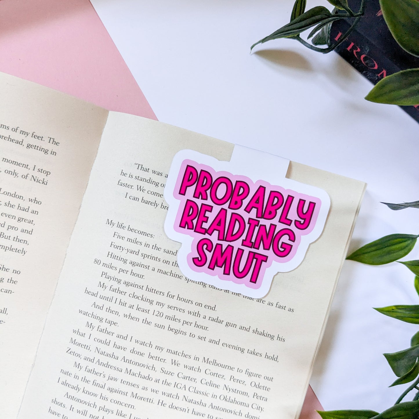 Probably Reading Smut Magnetic Die-Cut Bookmark