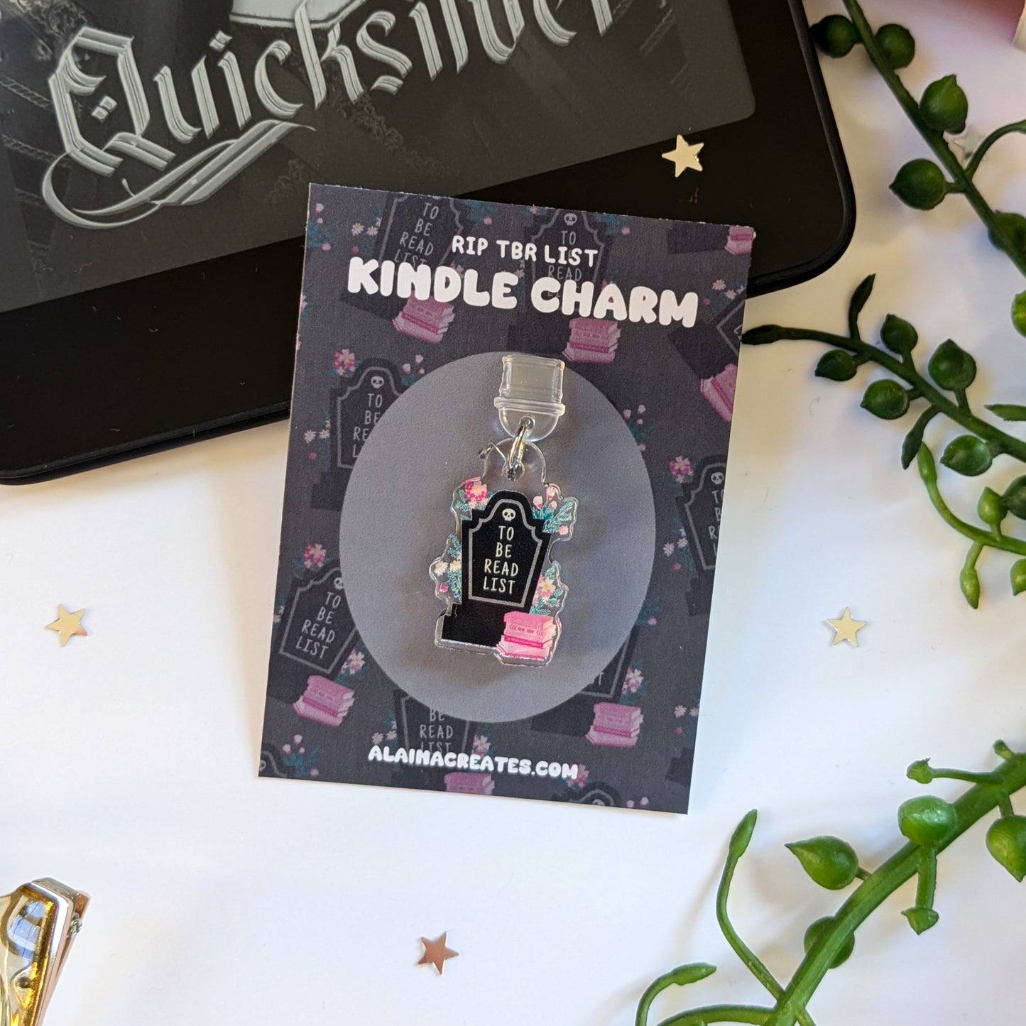 RIP To Be Read List Kindle Charm