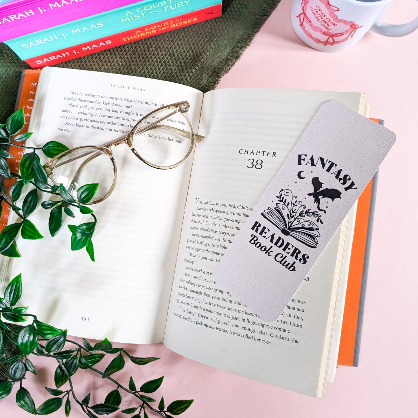 Fantasy Readers Bookclub Linen Bookmark
