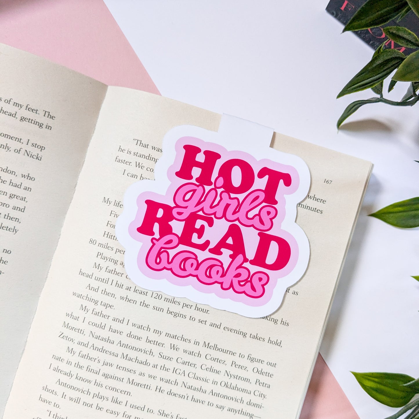 Hot Girls Read Magnetic Die-Cut Bookmark