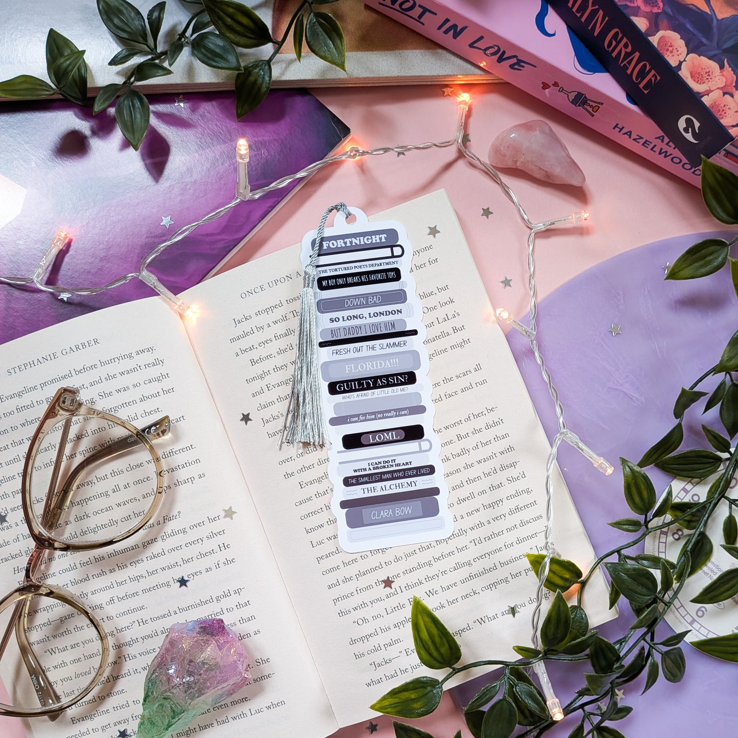 Taylor Swift The Tortured Poets Department Book Stack Bookmark With Tassel
