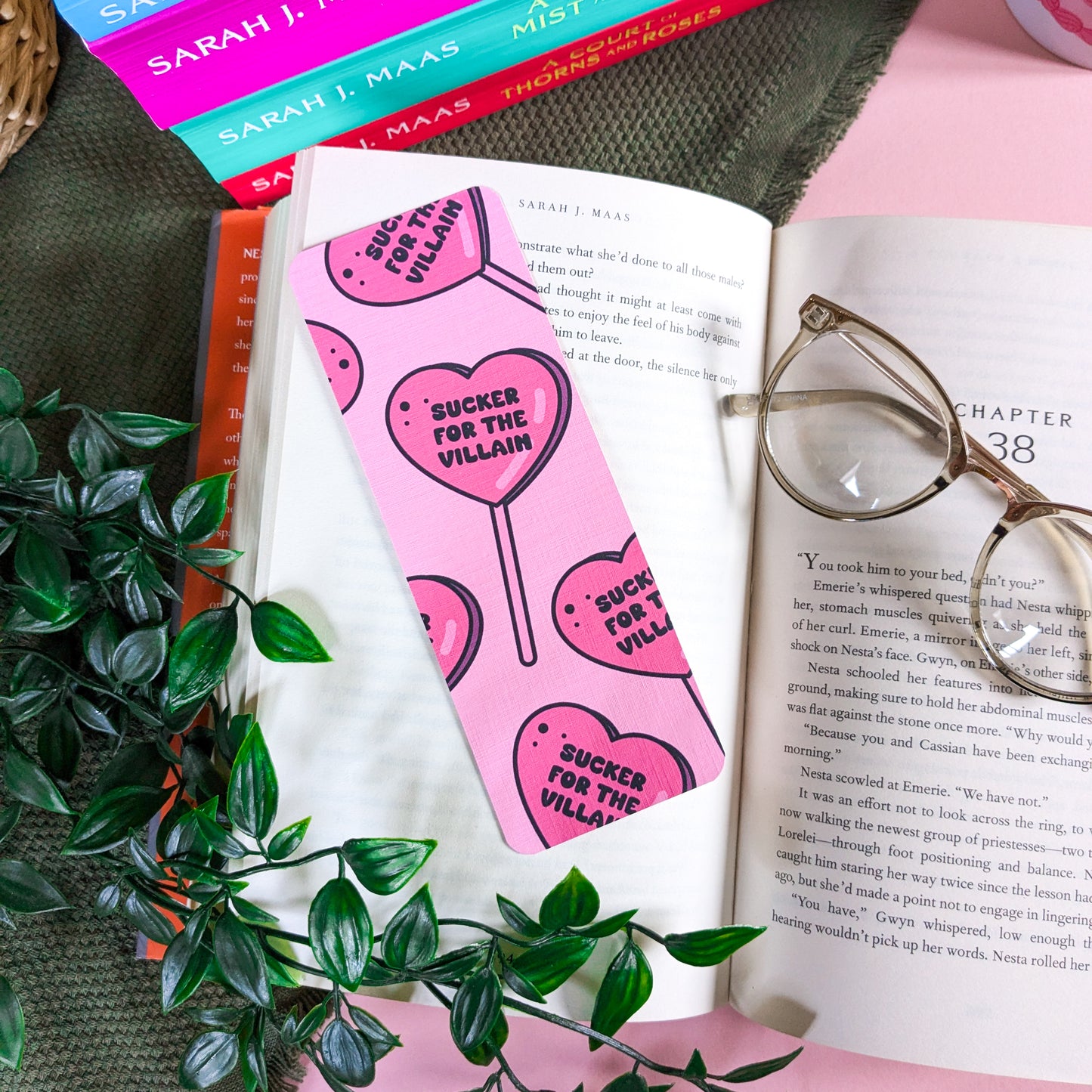 Sucker For The Villain Linen Bookmark