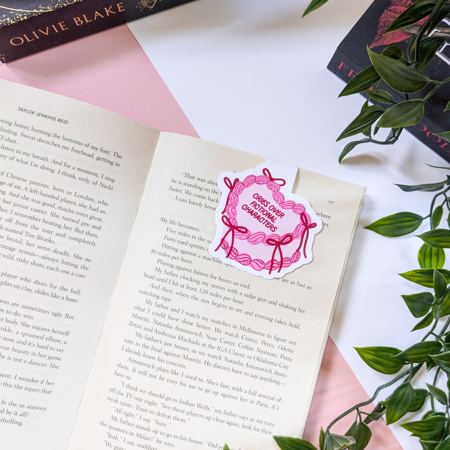 Cries Over Fictional Characters Cake Magnetic Die-Cut Bookmark