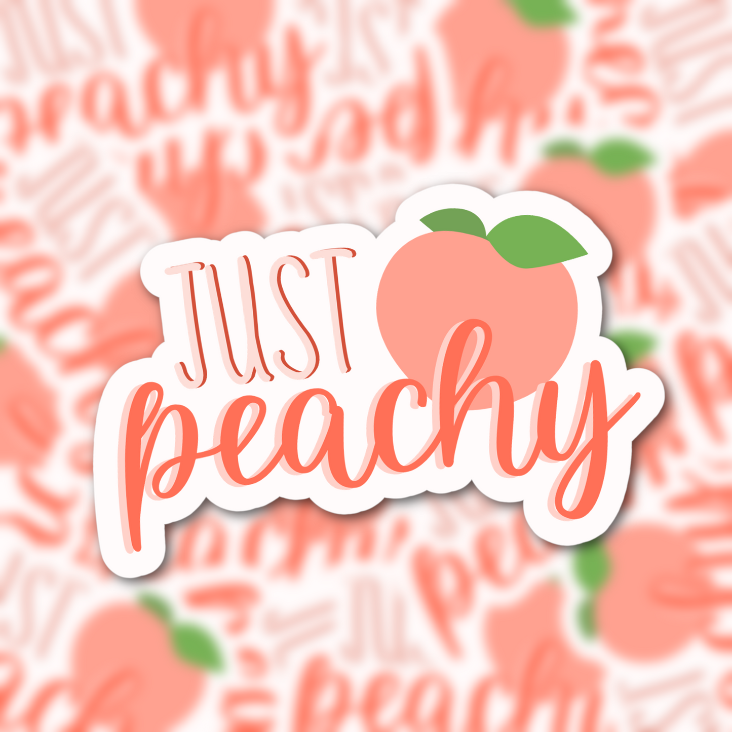 Just Peachy Sticker