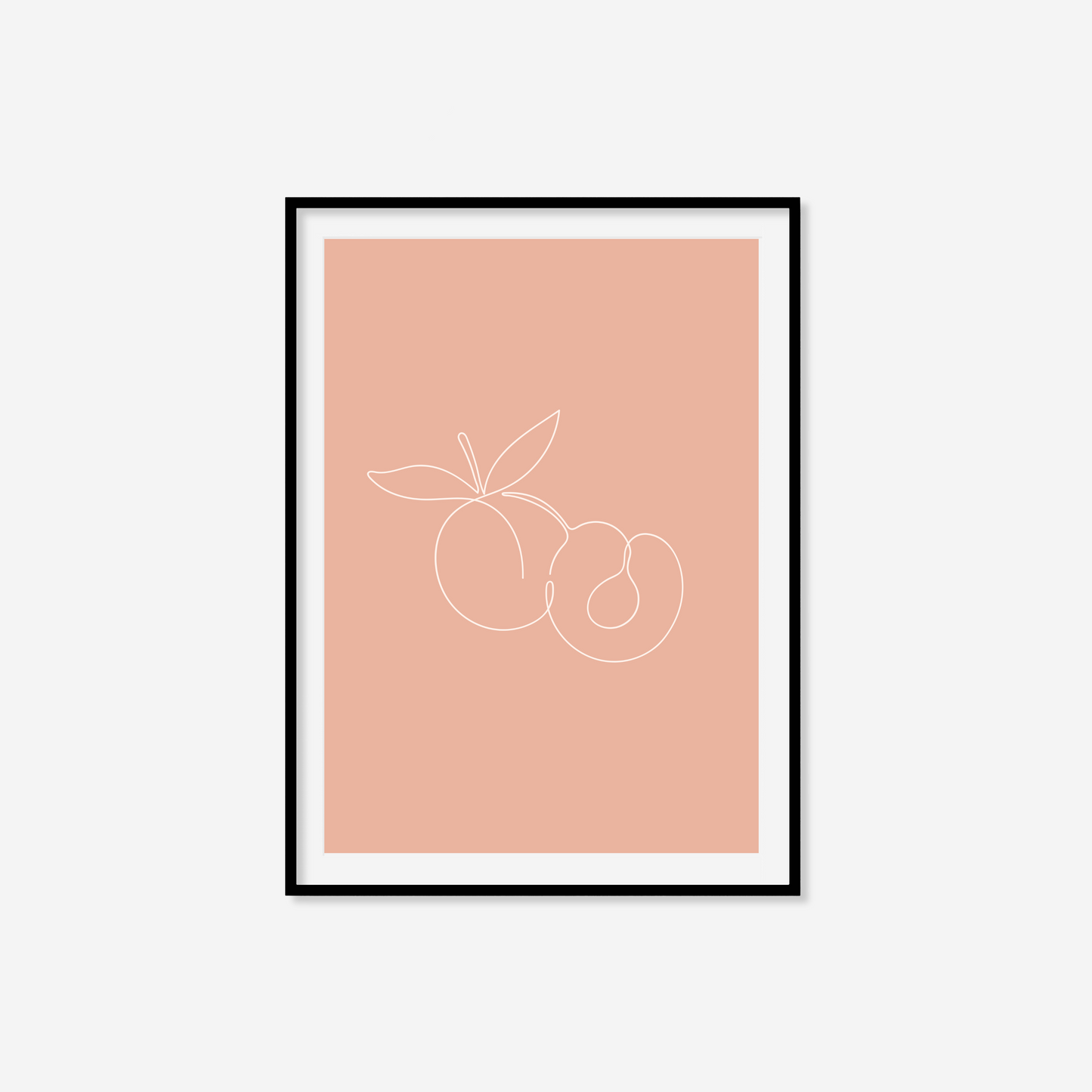 Peach Line Art Print