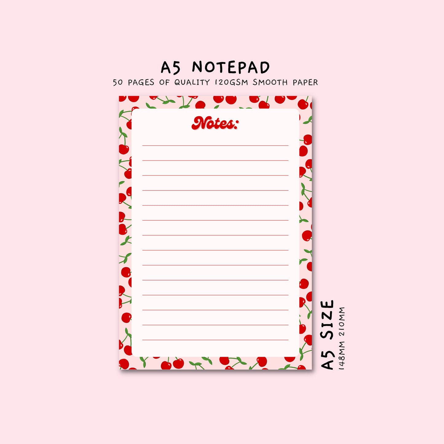 Cherry Print Notepad