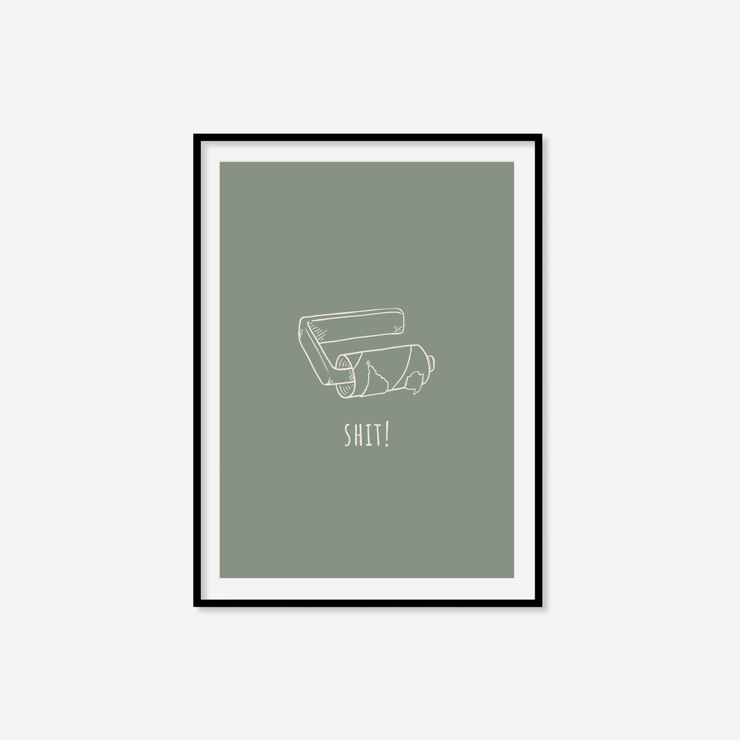 'Shit!' Empty Toilet Roll Holder Print