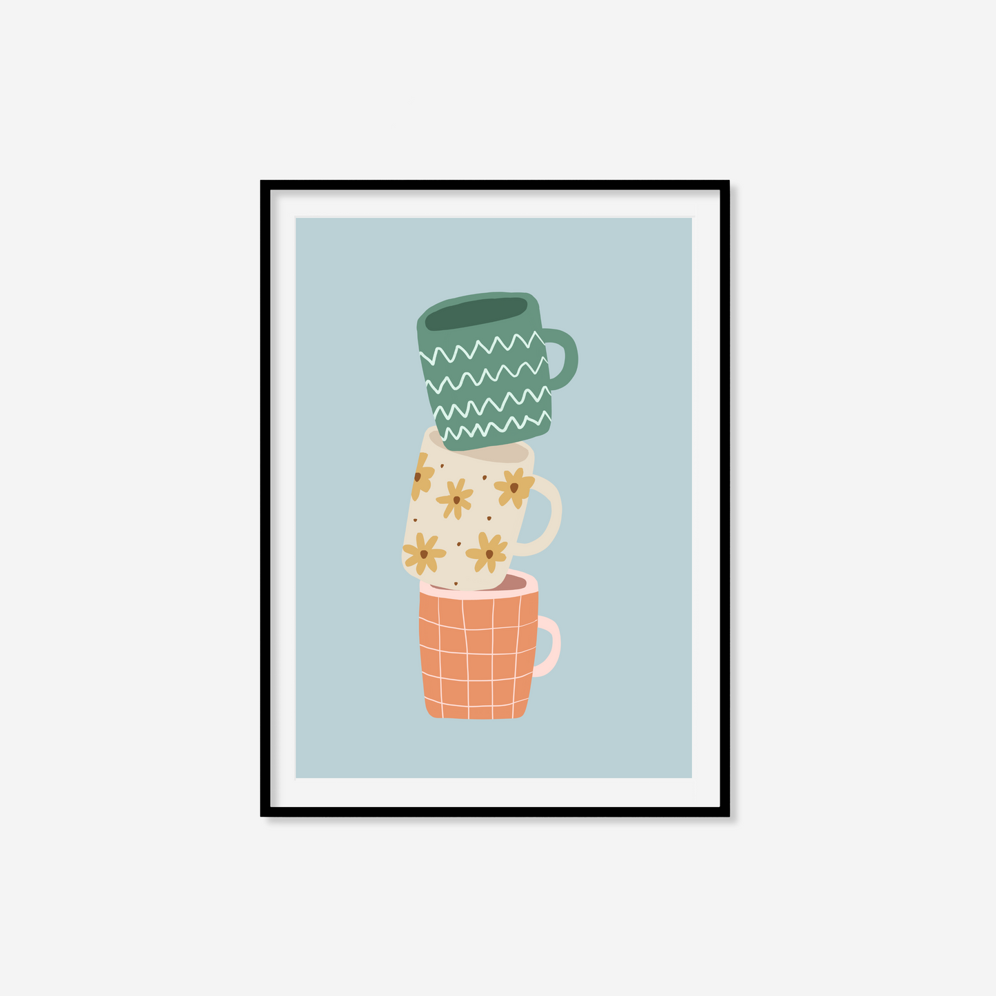 Stack Of Mugs Print