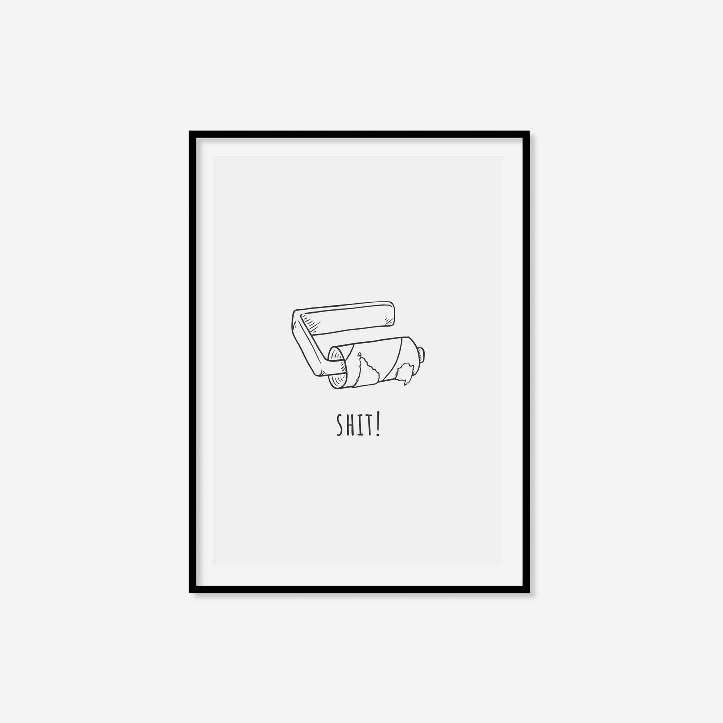 'Shit!' Empty Toilet Roll Holder Print