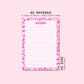 Pink Cow Print Notepad