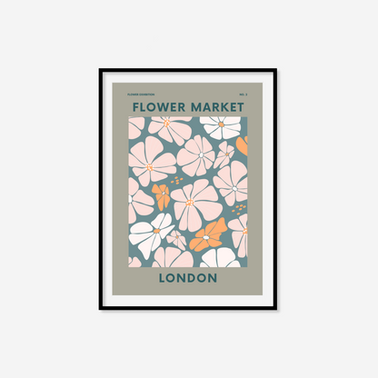 London Flower Market Print