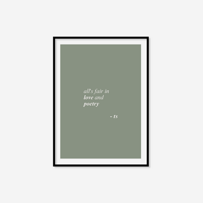 All's Fair In Love And Poetry Print