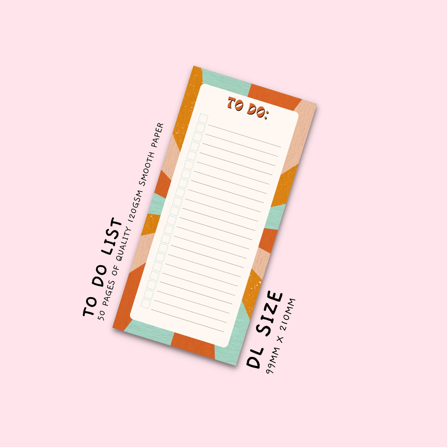 Retro Print To Do List Notepad