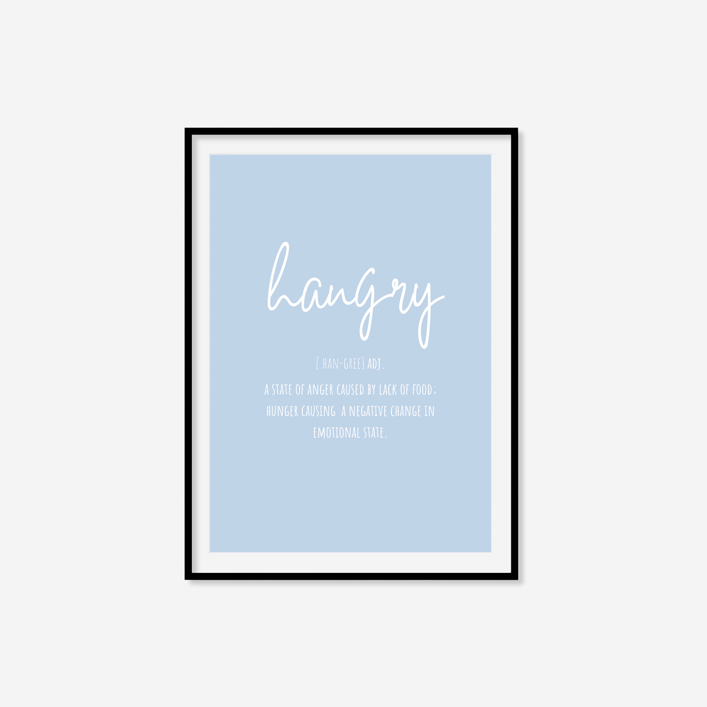 Hangry Definition Print