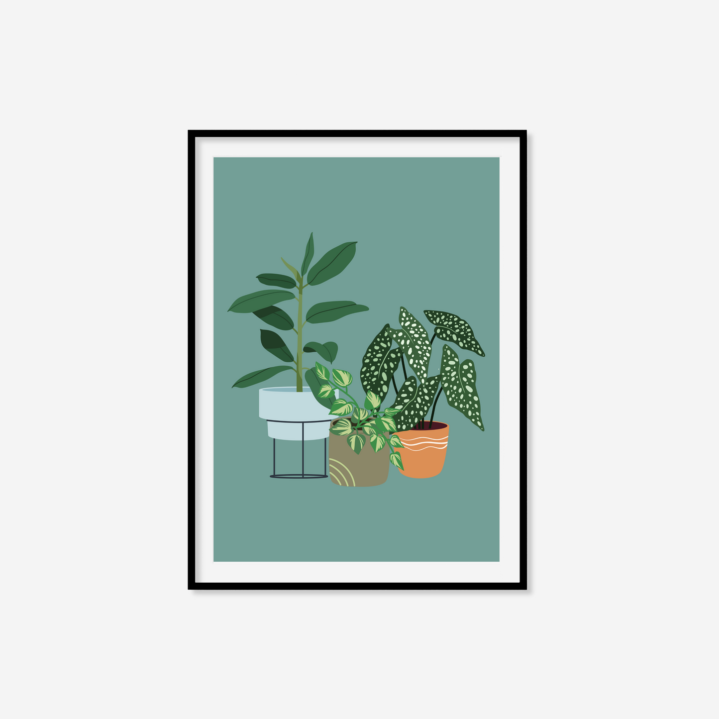 Trio Of Houseplants Print