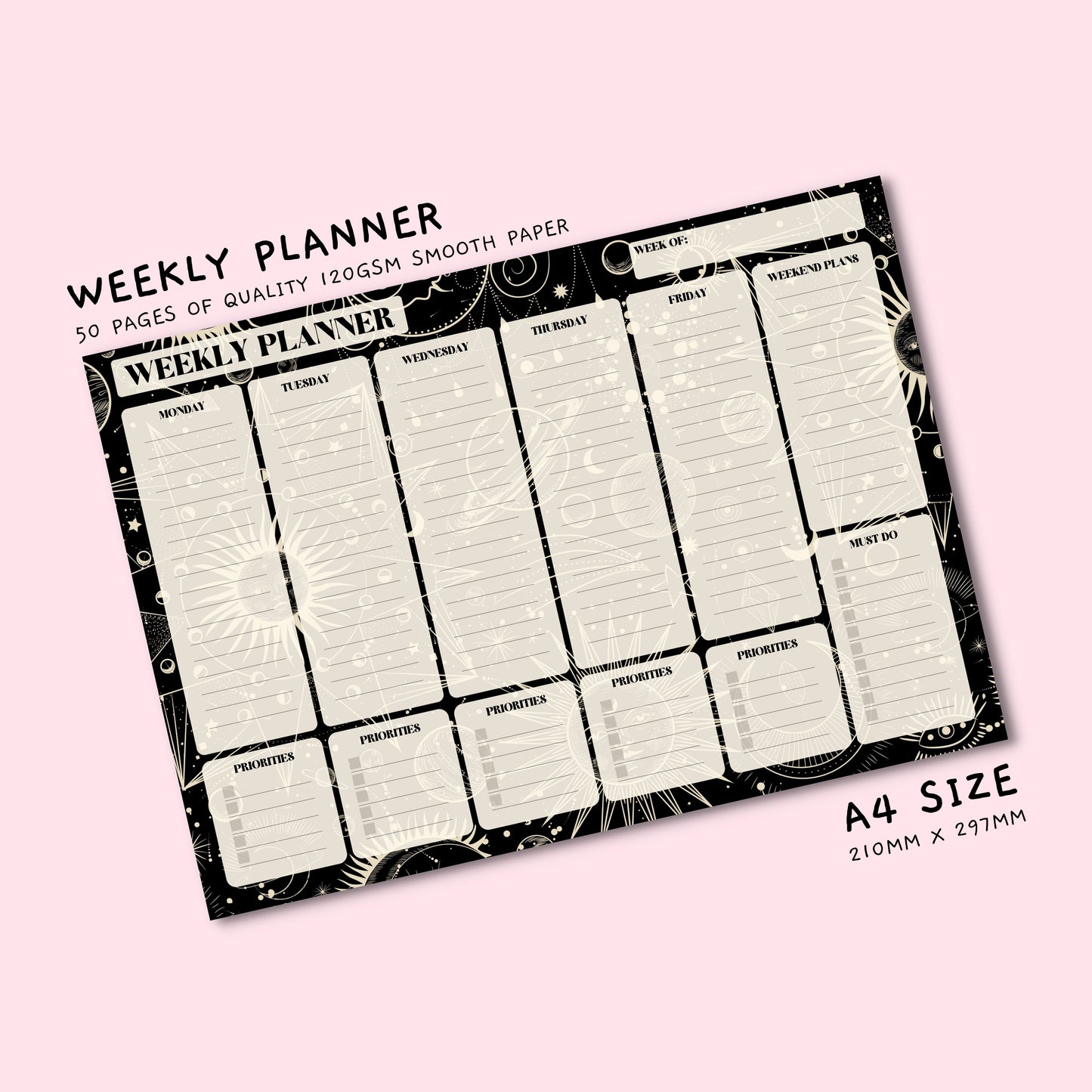 Celestial Print Weekly Planner