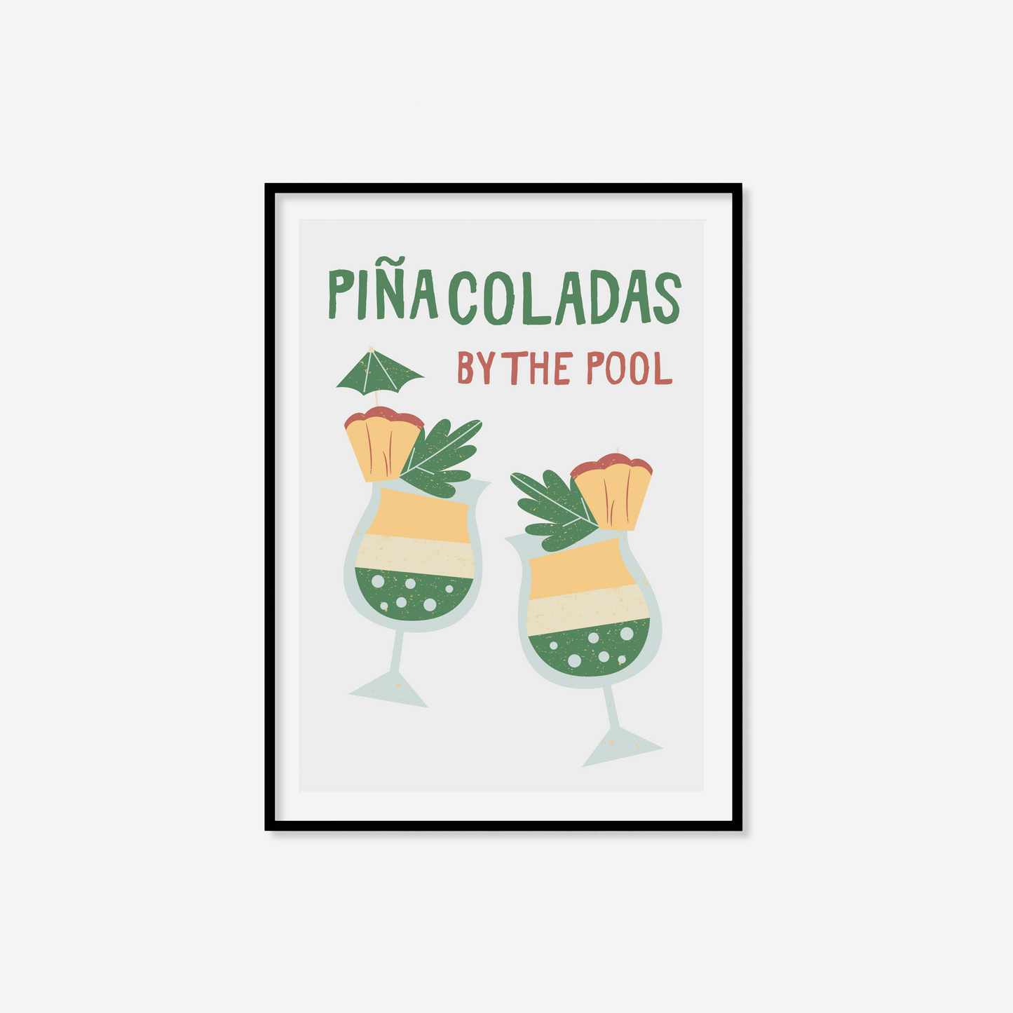 Piña Coladas By The Pool Print