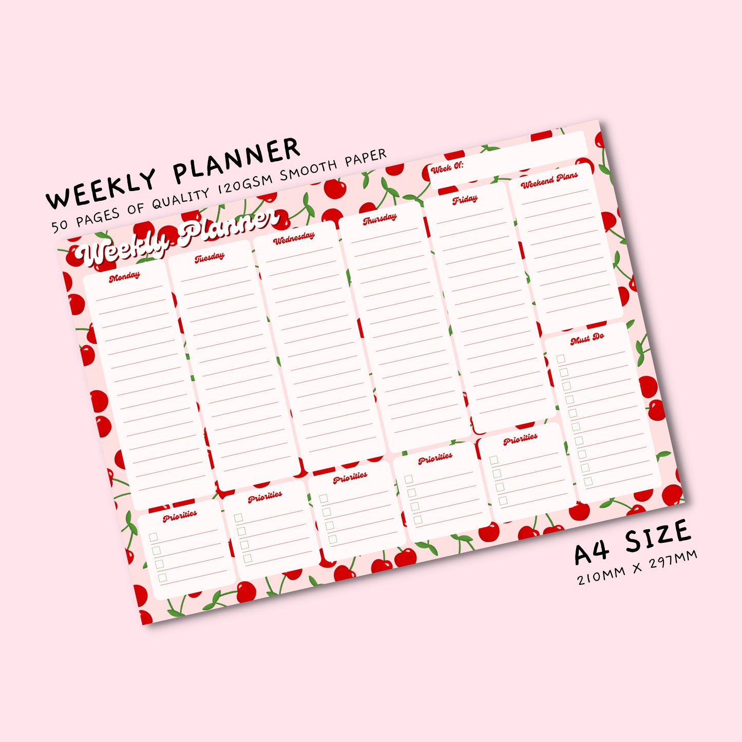 Cherry Print Weekly Planner