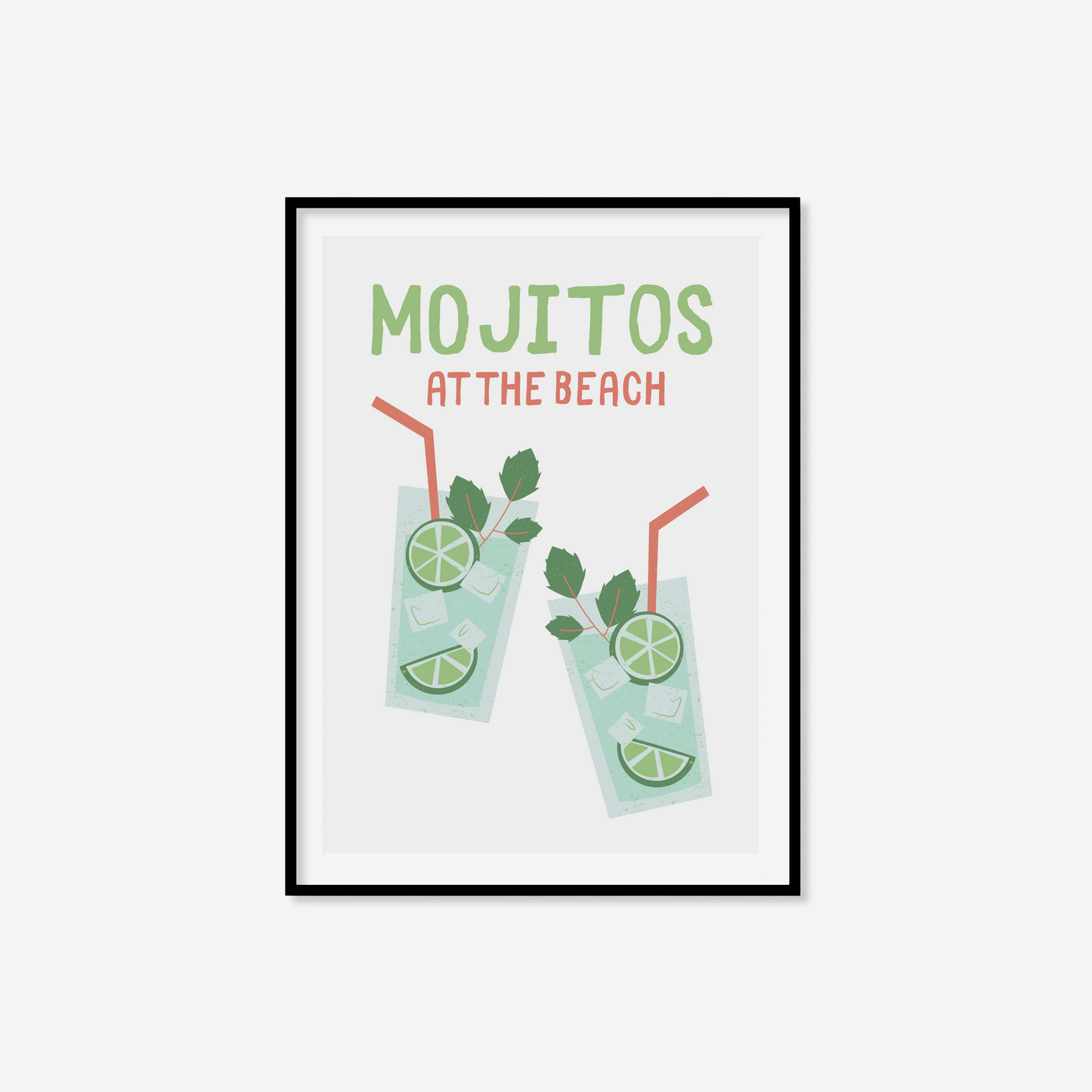 Mojitos At The Beach Print