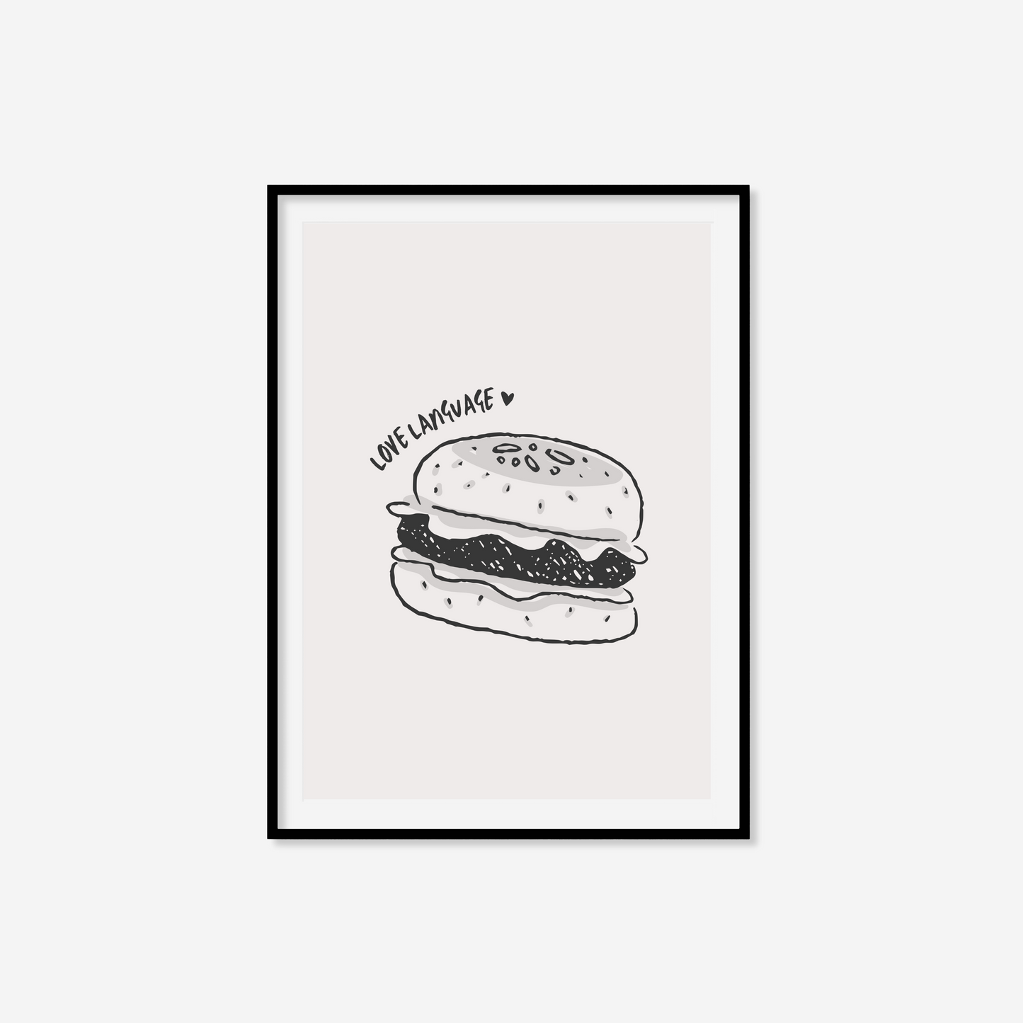 Love Language Burger Print