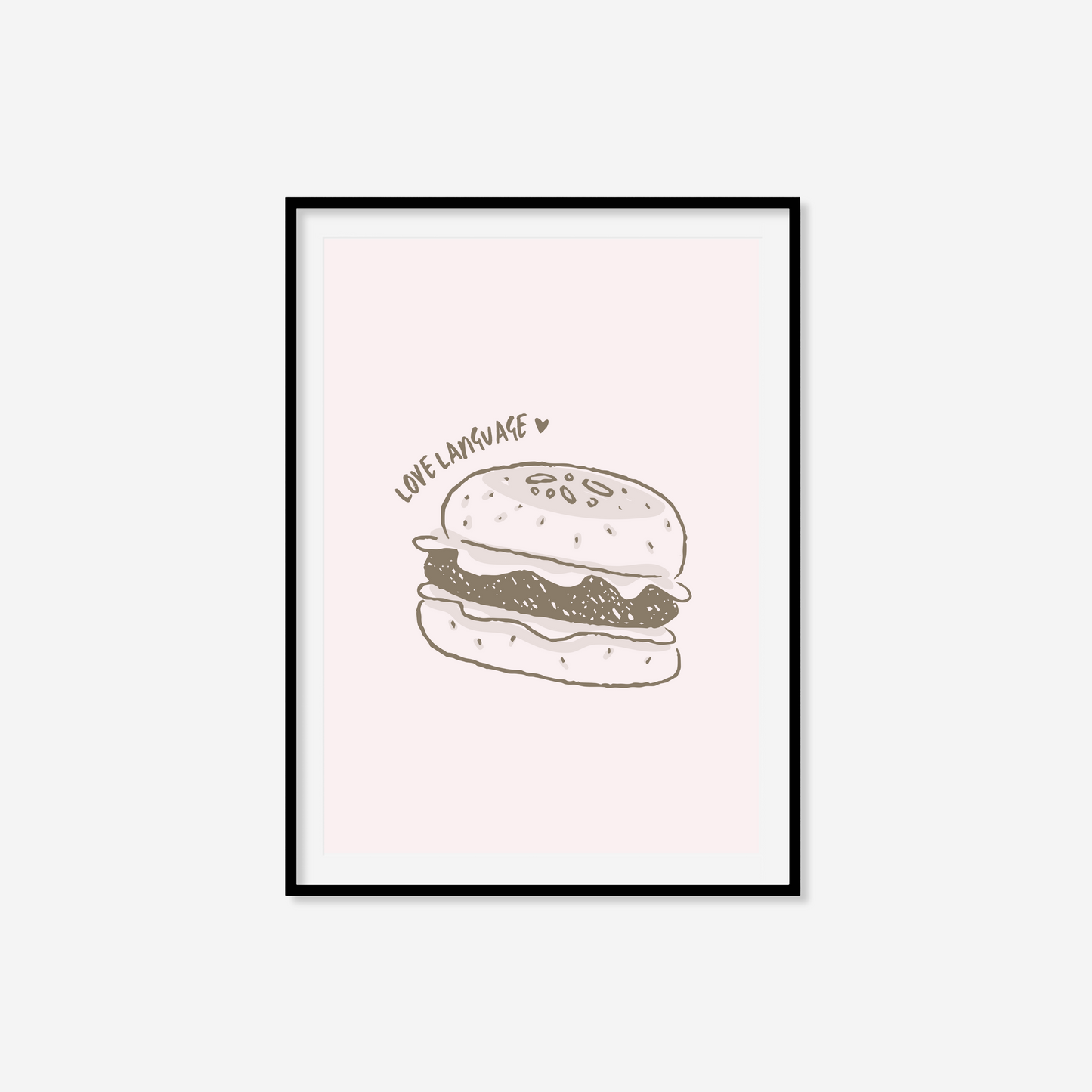 Love Language Burger Print